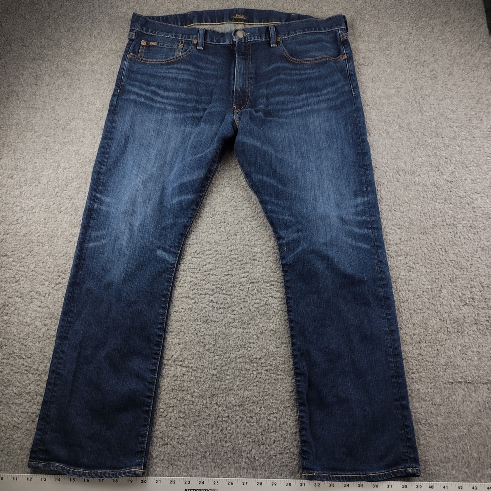 Polo Ralph Lauren Jeans Mens 40x30 Varick Slim Straight Blue Denim EUC